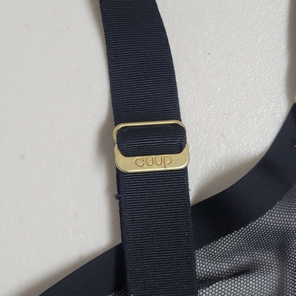 Cupp The Plunge Mesh Bra Size 34G In Black. - Picture 12 of 15